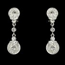 Silver Clear Crystal Clip-On Earring E 25256