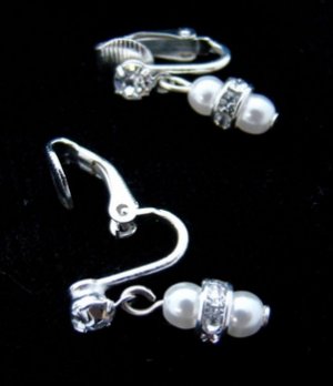 Silver & Ivory Pearl Earrings E 217