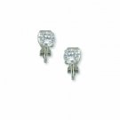 E-2000 Clip-On Cubic Zirconia Stud Earring