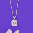 Clip On Earring and Necklace Set NE-71786