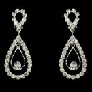 Crystal Dangle Clip On Earrings E 25249