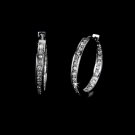 Small Hoop Silver Cubic Zirconia Earrings E 2020 S