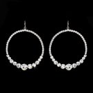 Clear Rhinestone Hoop Earrings E 951