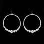 Clear Rhinestone Hoop Earrings E 951