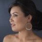 Clear Rhinestone Hoop Earrings E 951