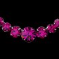 Fuchsia Rhinestone Hoop Earrings E 951