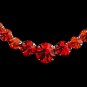 Red Rhinestone Hoop Earrings E 951
