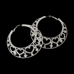 Earring 1111 Silver Clear