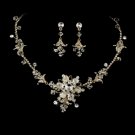 Gold Swarovski Crystal Jewelry Set NE 7809