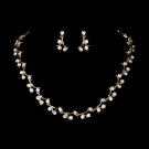 Elegant Gold & Crystal Bridal Jewelry Set NE 388