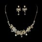 Elegant Pearl Bridal Jewelry Set NE 8005 Gold