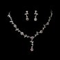 Floral Bridal Silver Light Amethyst Jewelry Set NE 383