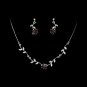 Enchanting Silver Amethyst Floral Bridal Jewelry Set NE 330