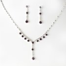 Necklace Earring Set NE 7157 Amethyst