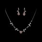 Enchanting Silver Light Amethyst Floral Bridal Jewelry Set NE 330