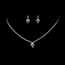 Beautiful Light Amethyst Crystal Jewelry Set NE 342