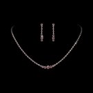 Light Amethyst Accented Crystal Jewelry Set NE 337