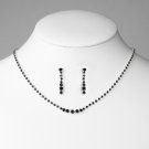 Black Accented Crystal Jewelry Set NE 337