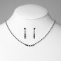 Black Accented Crystal Jewelry Set NE 337