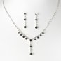 Necklace Earring Set NE 7157 Black