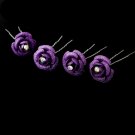 Lilac Glitter Crystal Bridal Hair Pin 901 (Set of 12)
