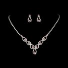 Sparkling Pink Crystal Bridal Jewelry Set NE 360