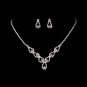 Sparkling Pink Crystal Bridal Jewelry Set NE 360