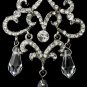 Elaborate Silver Clear Bridal Earrings E 987