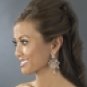 Elaborate Silver Clear Bridal Earrings E 987