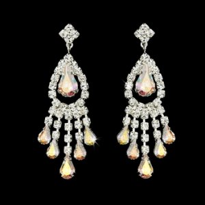 Silver AB Chandelier Earring E 24792