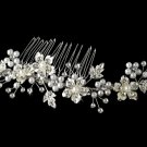 Silver & Pearl Bridal Comb 039