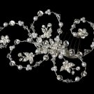 Elegant Pearl & Crystal Hair Accent Comb 1710
