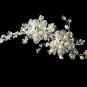 Elegant Silver with Pearl & Crystal Bridal Side Comb HP 7822 Silver