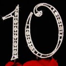 10th Anniversary, 10th Birthday Swarovski Crystal Cake Topper