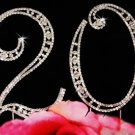 20th Anniversary, 20th Birthday Swarovski Crystal Cake Topper