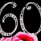 60th Anniversary, 60th Birthday Swarovski Crystal Cake Topper