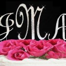 Swarovski Crystal Monogram Cake Topper Set