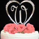 Swarovski Crystal Initial & French Flower Heart