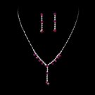 Elegant Fuchsia Accented Jewelry Set NE 7157