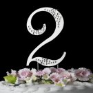 2nd Birthday or Anniversary Crystal Accented Cake Top "Sparkle"