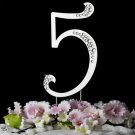 5th Birthday or Anniversary Crystal Accented Cake Top " Sparkle "