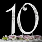 10th Birthday or Anniversary Crystal Accented Cake Top "Sparkle"