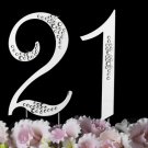 21st Birthday or Anniversary Crystal Accented Cake Top "Sparkle "
