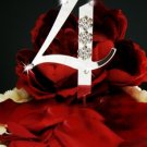 Number Crystal Accented Cake Topper