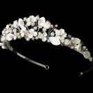 Ivory and Rum Pink Floral Tiara HP 6180
