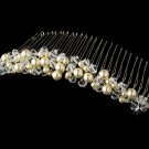 Champagne Pearls & Swarovski Crystals Bridal Comb 7002