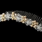Rum Pink Champagne Pearl Bridal Comb 7022