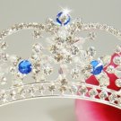HP523 Royal Blue Accented Bridal Tiara