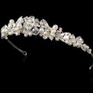 Silver and Ivory Pearl Bridal Headband HP 8236