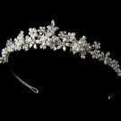 Silver & White Pearl Floral Bridal Tiara HP 8452